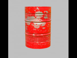 metal red barrel 3D Model
