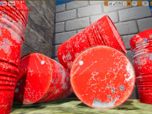 metal red barrel Modello 3D