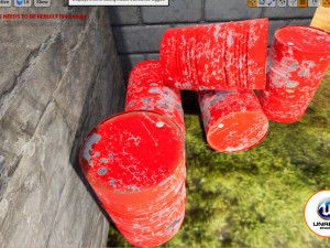 metal red barrel Modello 3D