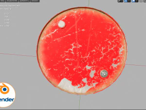 metal red barrel 3D Model