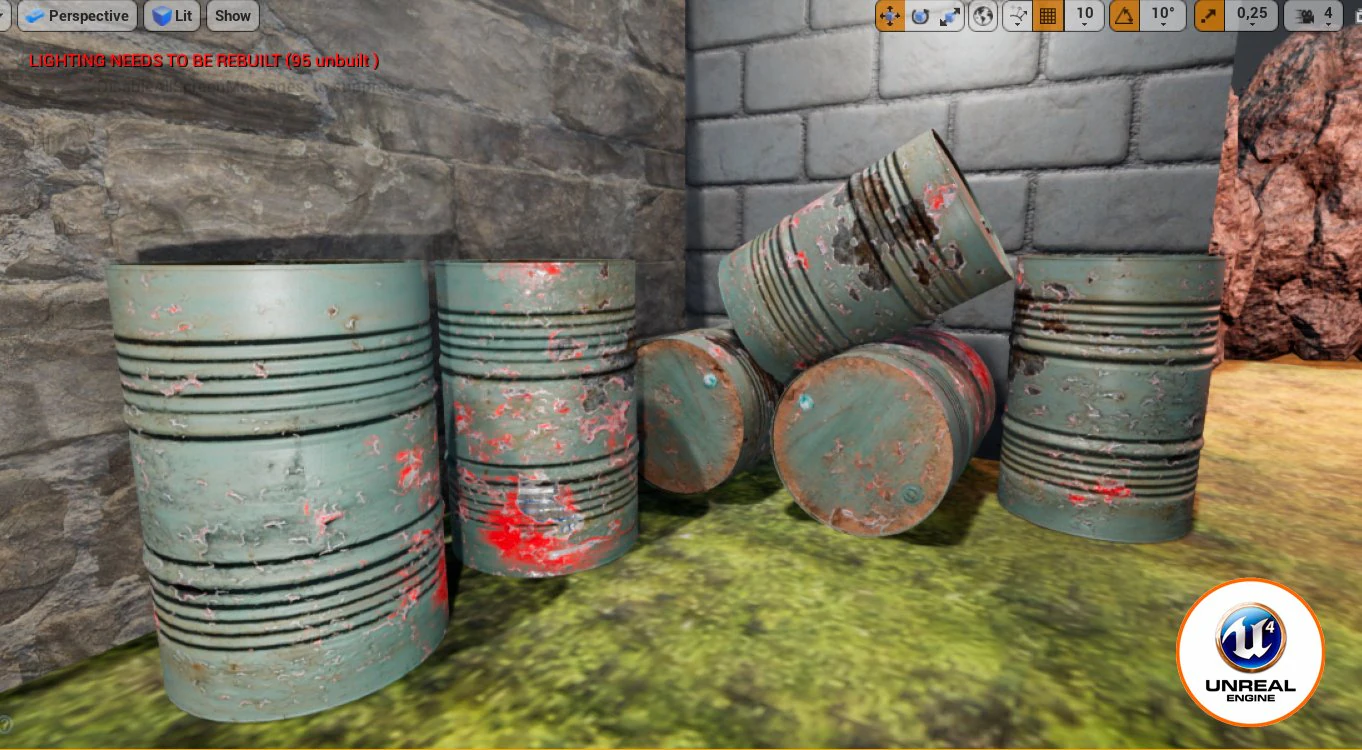 dirty metal barrel 3D Model .c4d .max .obj .3ds .fbx .stl .blend 
