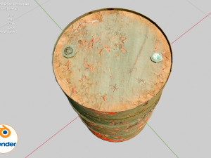 dirty metal barrel Modelo 3D
