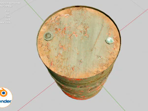 dirty metal barrel 3D Model
