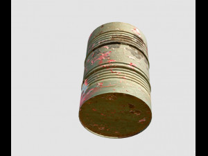 dirty metal barrel Modelo 3D