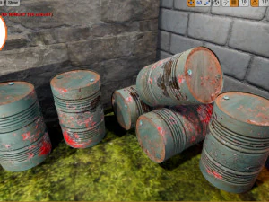 dirty metal barrel 3D Model