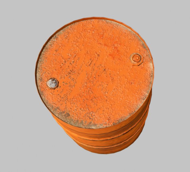rusty metal barrel red 3D Model .c4d .max .obj .3ds .fbx .stl .blend 