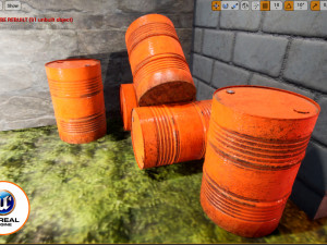 rusty metal barrel red 3D Model