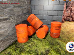 rusty metal barrel red 3D Model