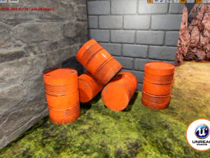 rusty metal barrel red 3D Model