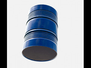 barrel metal blue Model 3D