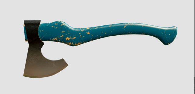 old axe 3D Model .c4d .max .obj .3ds .fbx .stl .blend 