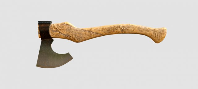 axe dirty 3D Model .c4d .max .obj .3ds .fbx .stl .blend 