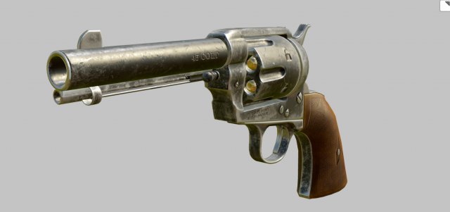 old colt Modelo 3D .c4d .max .obj .3ds .fbx .stl .blend 