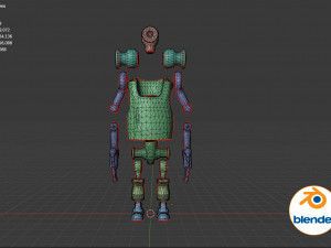 dirty robot 3D-Modell