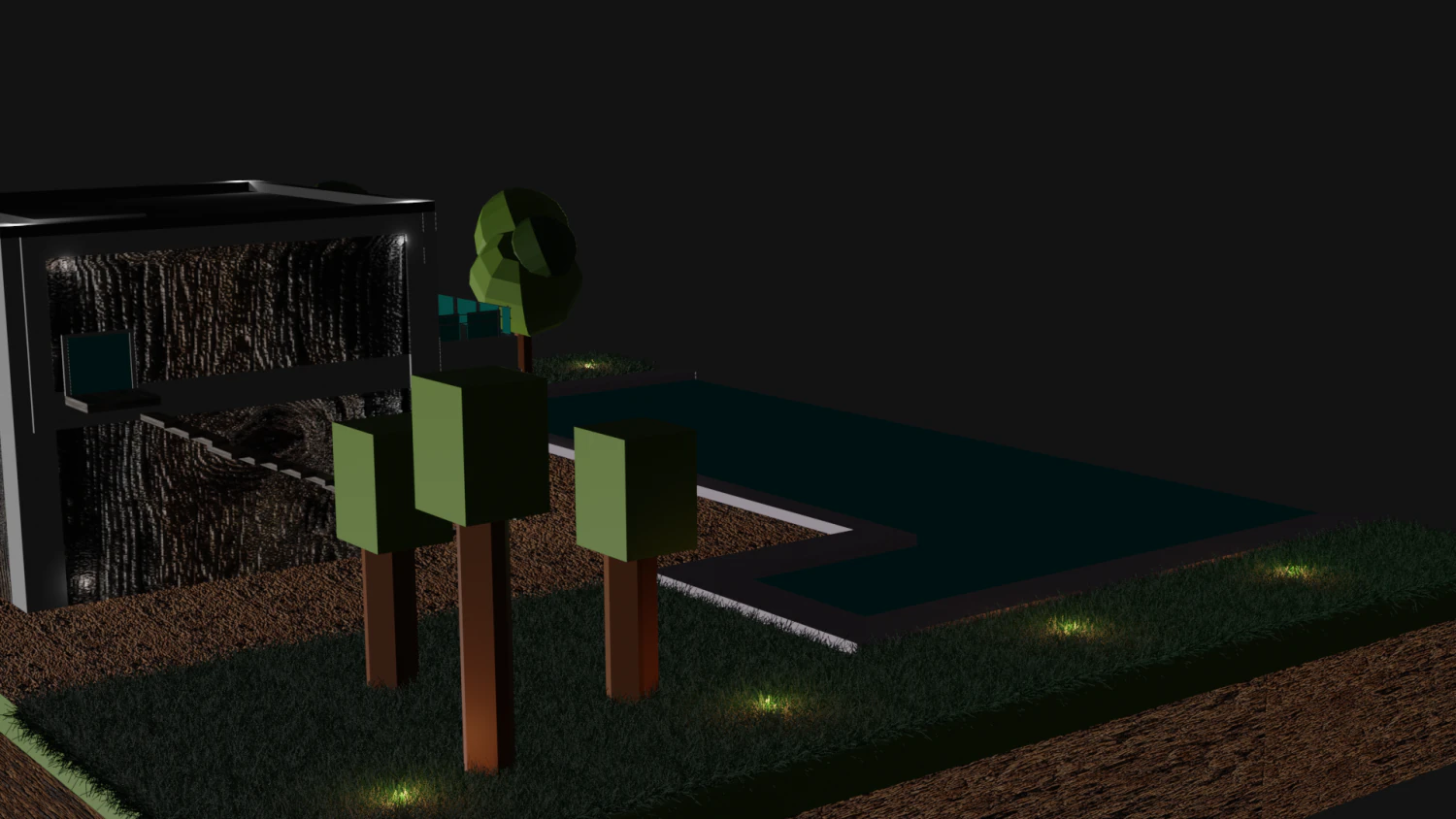 minimalist house low poly 3d 3D Model .c4d .max .obj .3ds .fbx .stl .blend