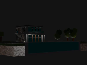 minimalist house low poly 3d 3D Model