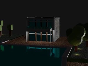 minimalist house low poly 3d 3D Model