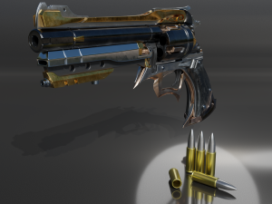 revolver in the style of rpg 3Dモデル