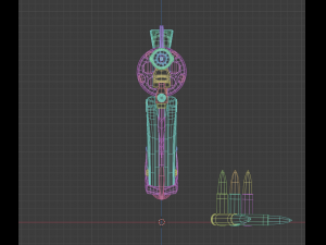 revolver in the style of rpg 3D 모델