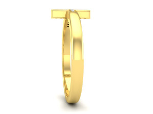 cross diamond jewelry ring for woman 3d print model Modelo de Impressão 3D