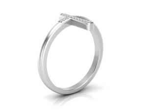 cross diamond jewelry ring for woman 3D Print Model