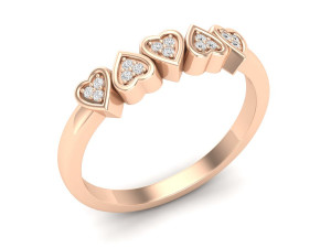 heart diamond jewelry ring for woman 3D Print Model