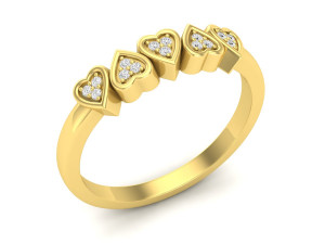 heart diamond jewelry ring for woman 3D Принт Модель