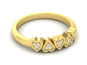 heart diamond jewelry ring for woman 3D Принт Модель
