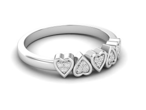 heart diamond jewelry ring for woman 3D Принт Модель