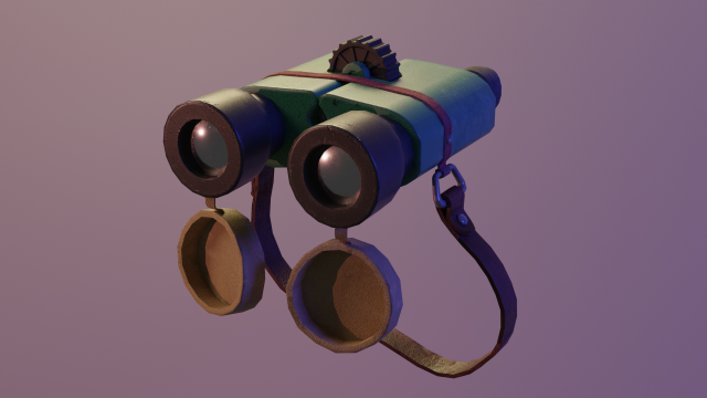 Binocular 3D 模型 .c4d .max .obj .3ds .fbx .stl .blend 