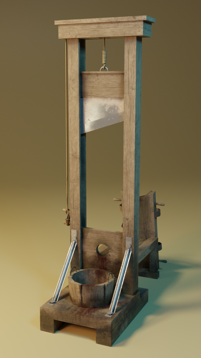Guillotine 3D 모델 .c4d .max .obj .3ds .fbx .stl .blend 