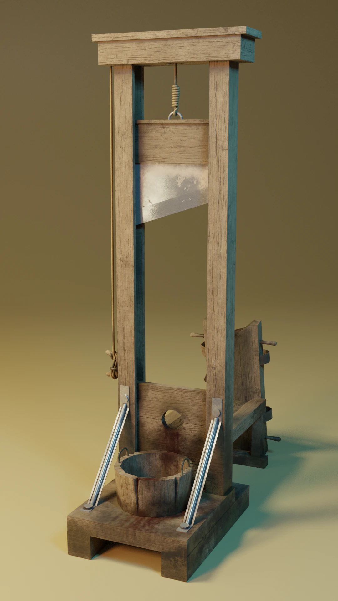 Guillotine 3D Model .c4d .max .obj .3ds .fbx .stl .blend 