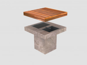 outdoor kitchen Model 3D