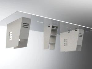 desk with two workstations 3D Model