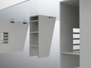 desk with two workstations 3D Model