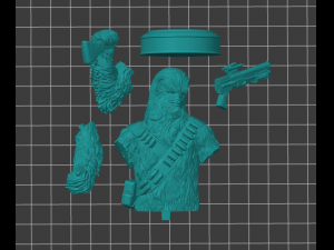 Chewbacca Bust Star Wars 3D Model