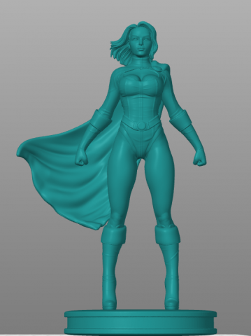 Power Girl 3D Model .c4d .max .obj .3ds .fbx .stl .blend 