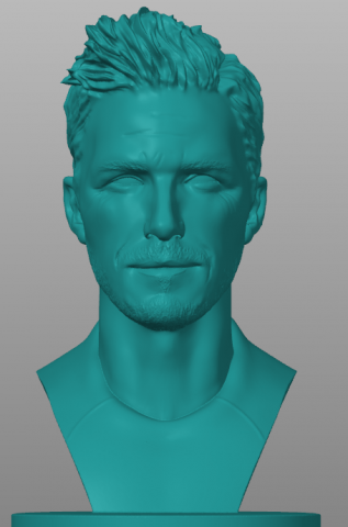 David Beckham bust 3D 3D Baskı Modeli .c4d .max .obj .3ds .fbx .stl .blend 