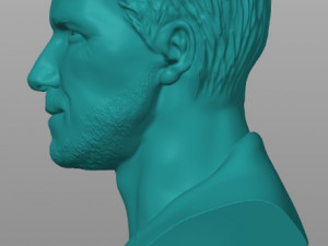 David Beckham bust 3D 3D Baskı Modeli