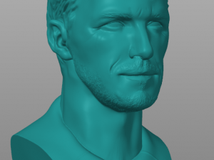 David Beckham bust 3D 3D Baskı Modeli