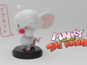 O C&eacute;rebro Pinky e C&eacute;rebro Modelo de Impressão 3D