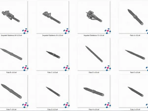 印刷可能な風景 - シャドウフェイ遺跡 - 突き刺さったスケルトン 3Dモデル