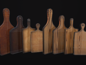 cutting board old and new 3D 模型