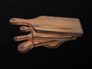 cutting board old and new 3D 模型