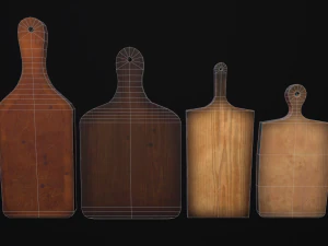 cutting board old and new 3D Model