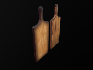 cutting board old and new 3D 模型