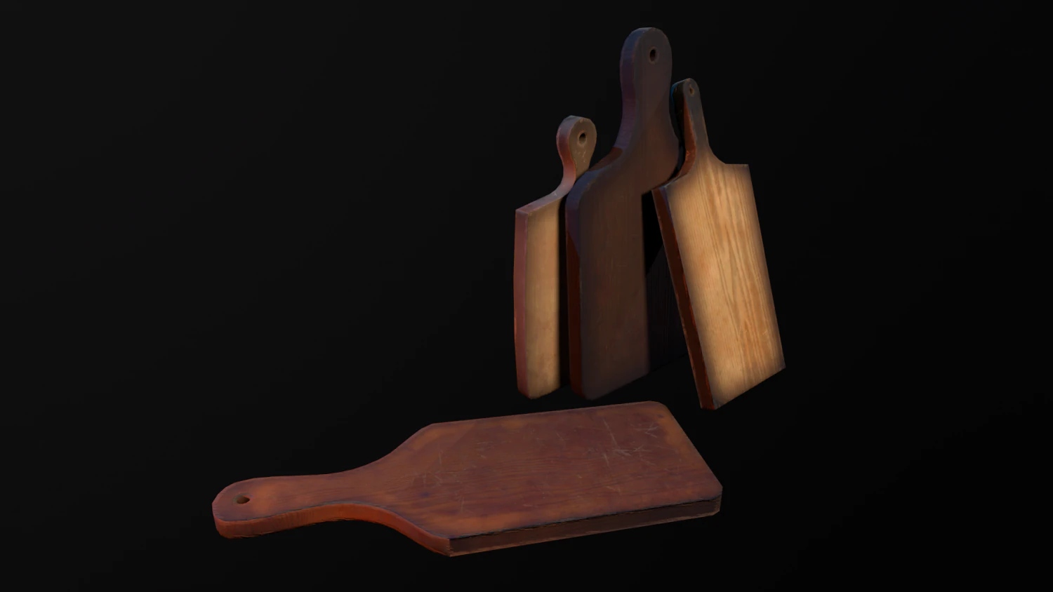 old dirty cutting board 3D Model .c4d .max .obj .3ds .fbx .stl .blend