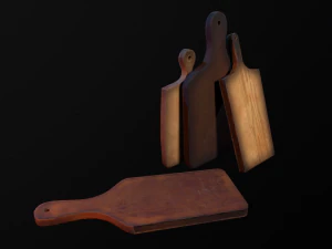 tábua de corte velha e suja Modelo 3D