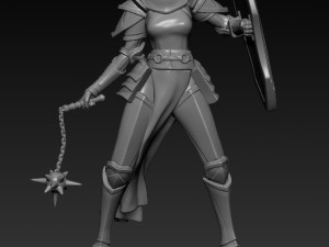 female knight 3D Model