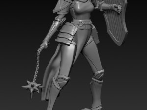female knight 3D Model